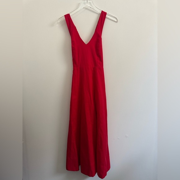 ASTR The Label Women's Red Cross Back Sleeveless Midi Dress XS B3032 - Picture 5 of 8